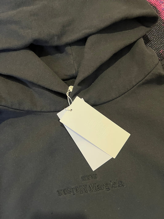 Maison Margiela Upside Down Logo Hoodie Washed Black