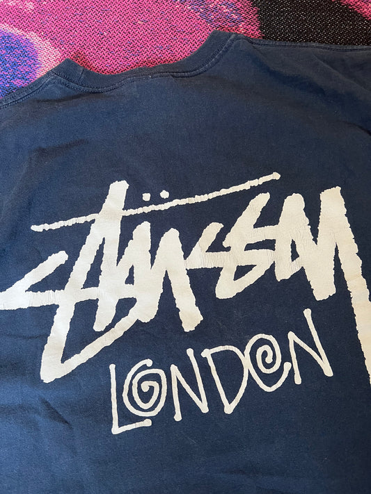 Stussy London T-Shirt Blue