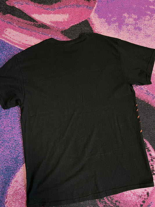 Vintage Luquid Blue Skull T-Shirt Black