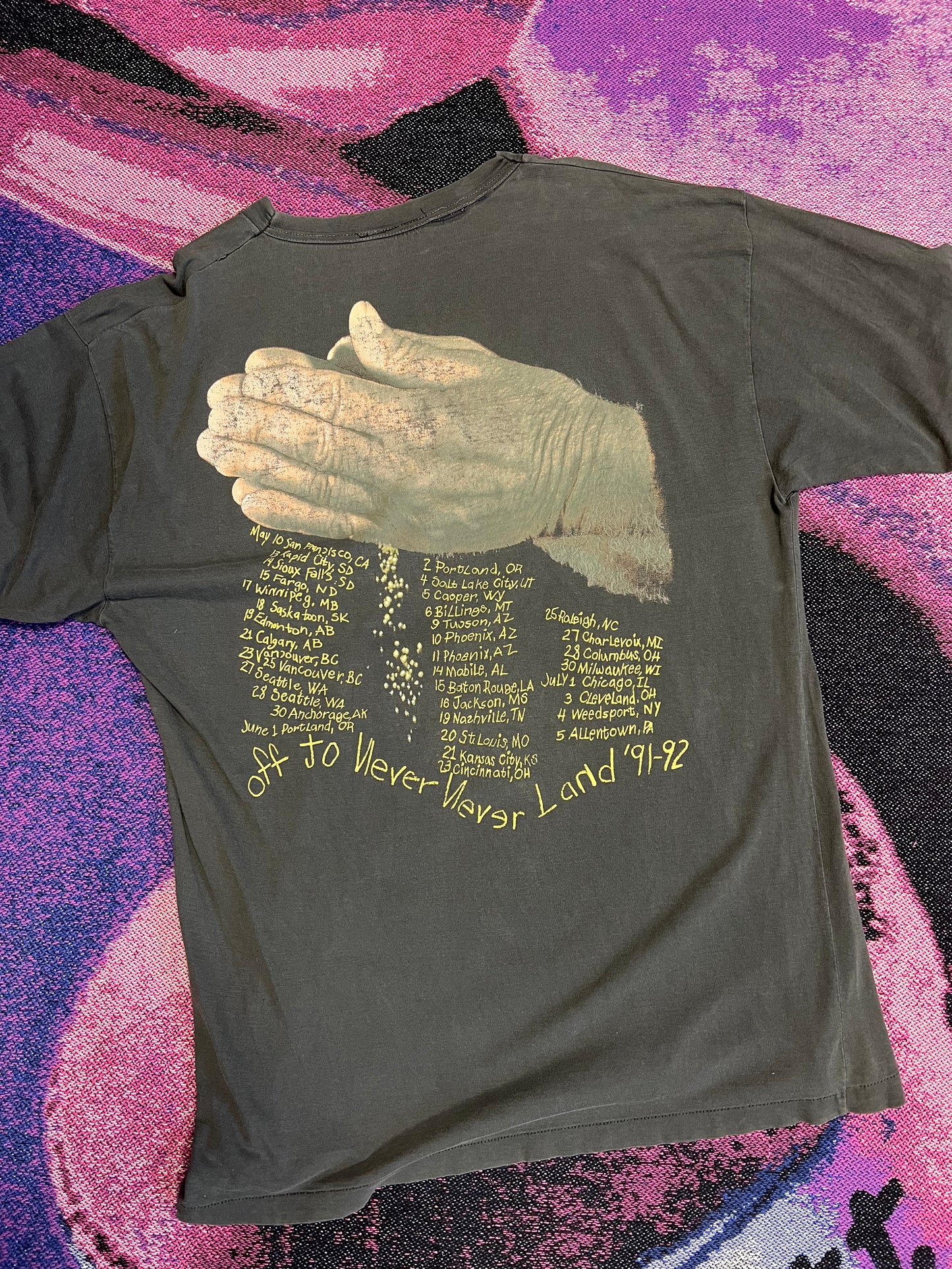 Vintage Metallica Tour T-Shirt Black