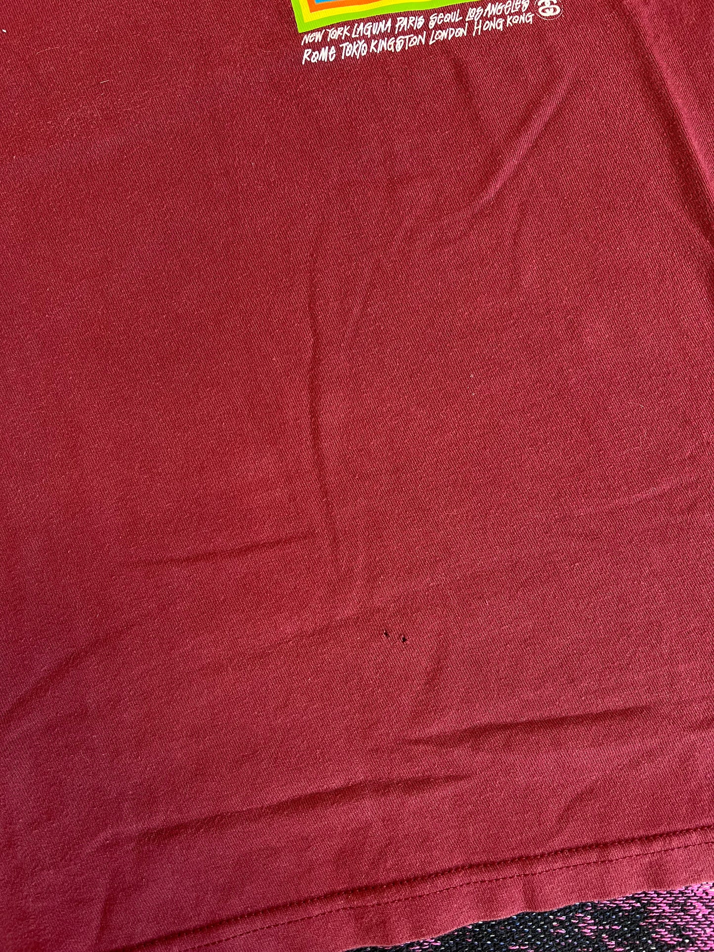 Vintage Stussy Print T-Shirt Red