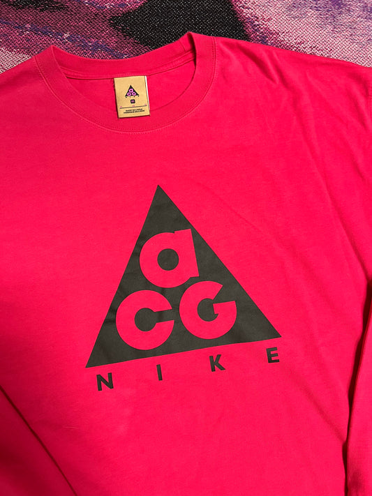 Vintage Nike ACG Chest Logo Longsleeve Red