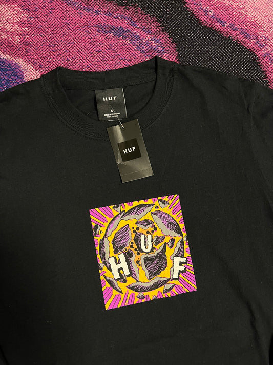 HUF Trippy Chest Print Longsleeve Black