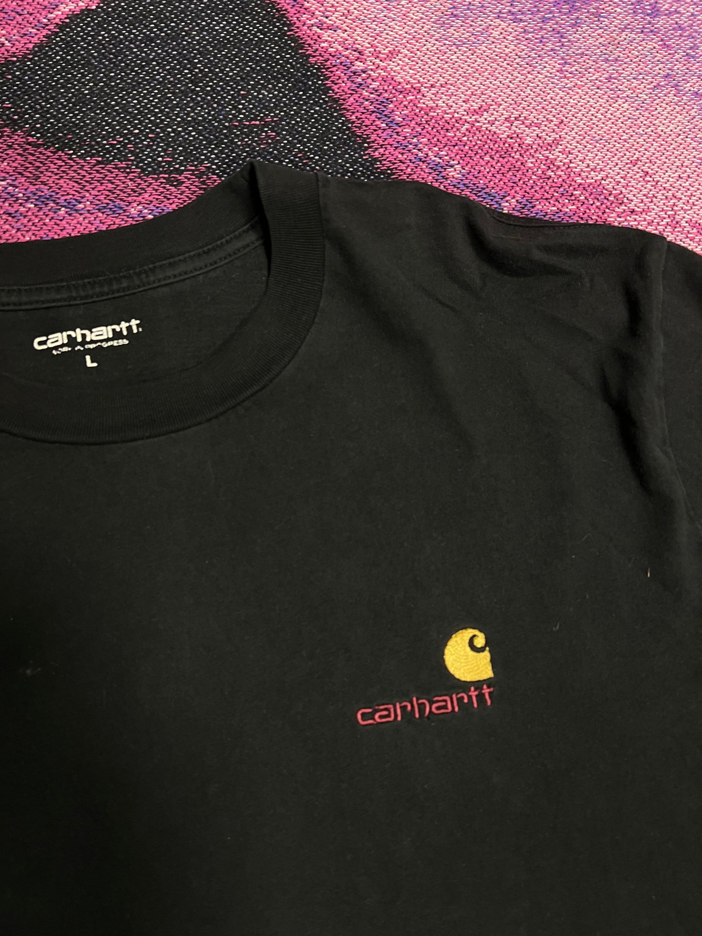 Carhartt WIP American Script Chest Logo Longsleeve Black