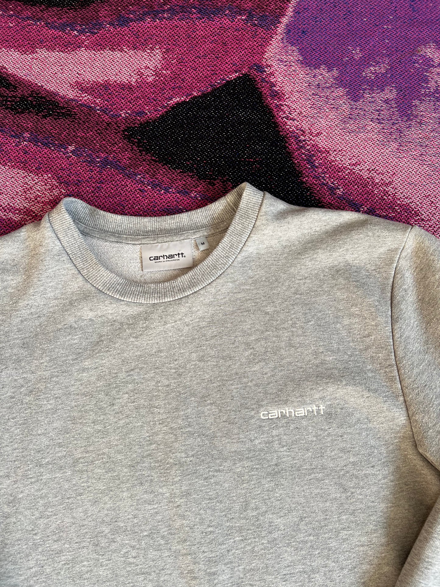 Carhartt WIP Script Logo Small Crewneck Heather Grey