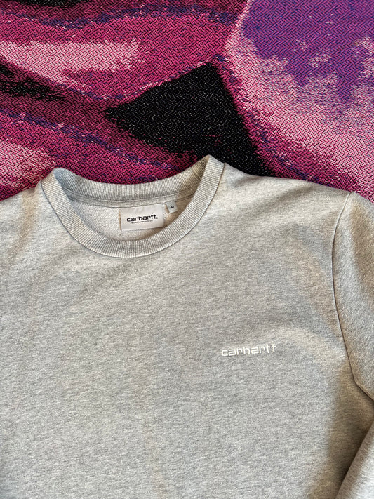 Carhartt WIP Script Logo Small Crewneck Heather Grey