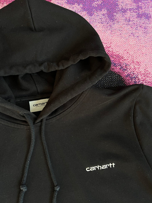 Carhartt WIP Script Logo Small Hoodie Black