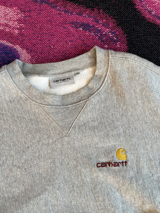 Carhartt WIP American Script Logo Crewneck Heather Grey