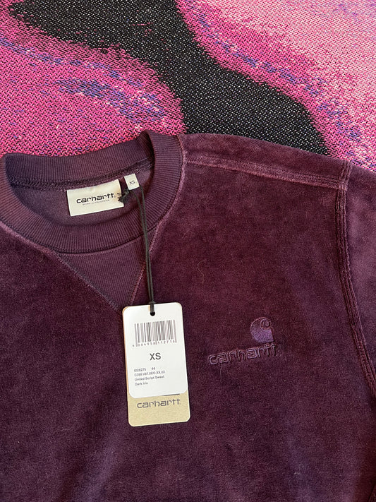 Carhartt WIP United Script Sweater Dark Iris