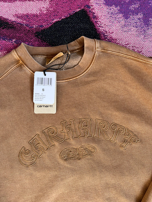 Carhartt WIP Verse Scripit Crewneck Brown