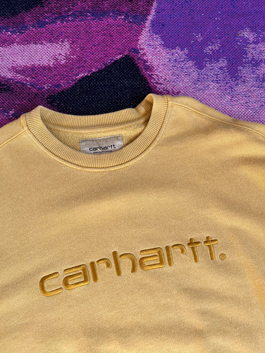 Carhartt Script Logo Big Crewneck Brown