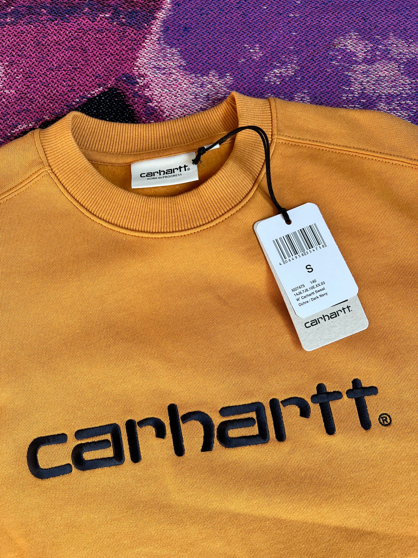 Carhartt WIP W' Script Logo Big Crewneck Ochre