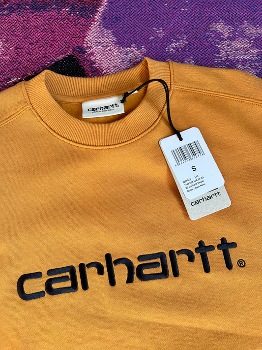 Carhartt WIP W' Script Logo Big Crewneck Ochre
