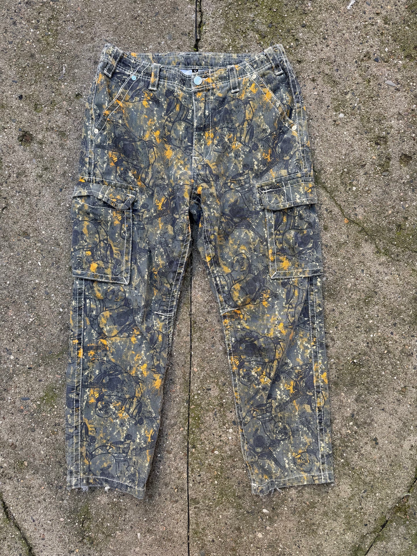True Religion Camo Cargo Jeans