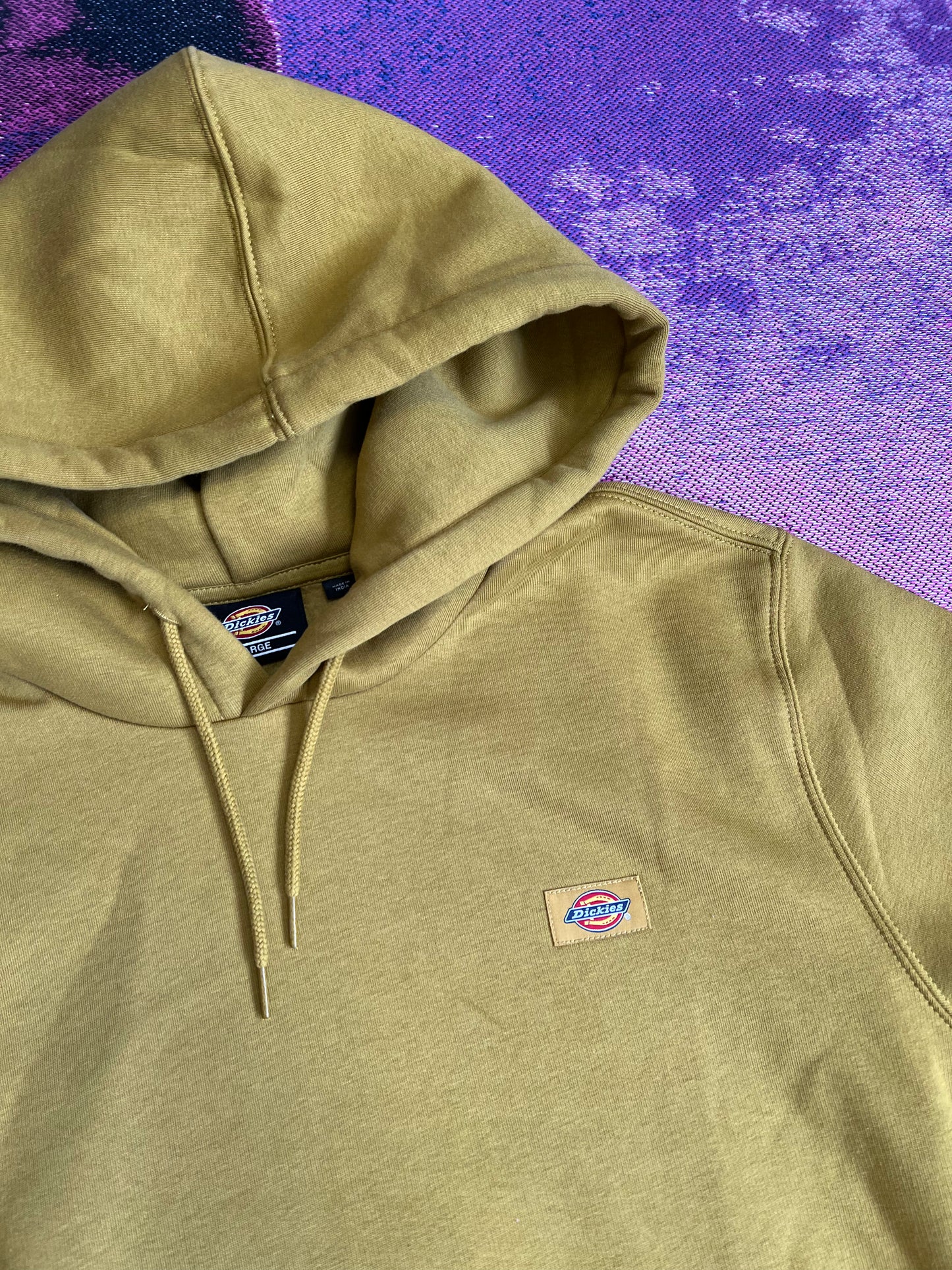 Dickies Logo Label Chest Hoodie Mustard