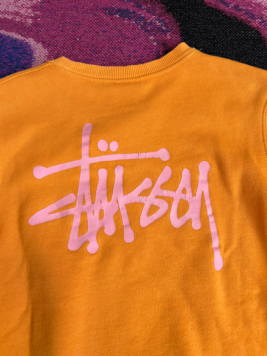 Stussy Tag Logo Crewneck Orange