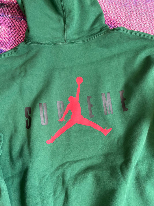 Supreme Air Jordan Hoodie Green