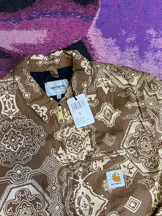Carhartt WIP Detroit Jacket Bandana Print Brand New