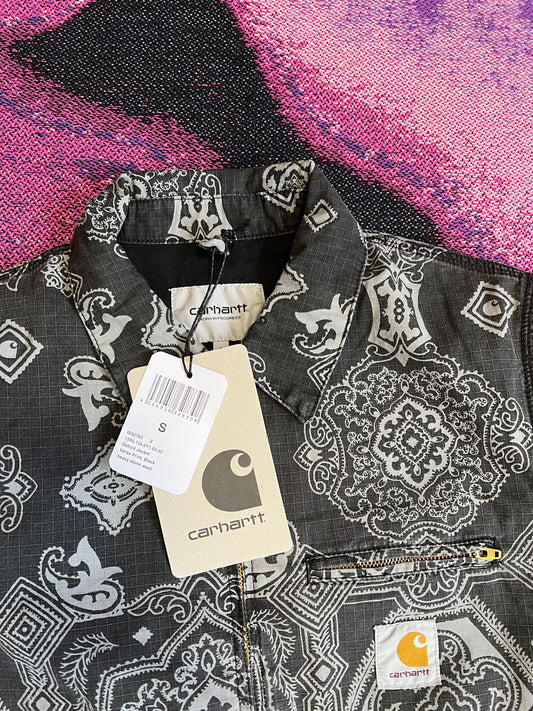Carhartt WIP Detroit Jacket Bandana Print Black