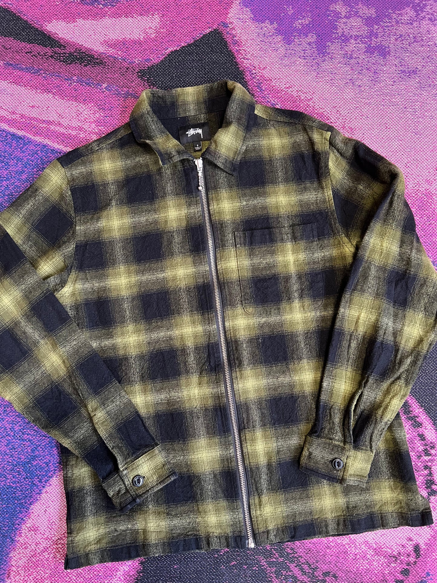 Stussy Flannel Shirt Yellow/Black