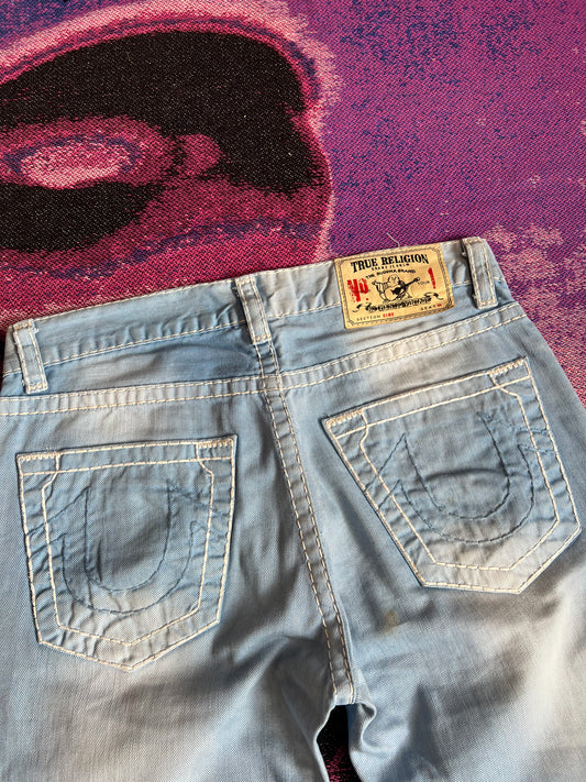True Religion Jeans Light Blue Denim Washed