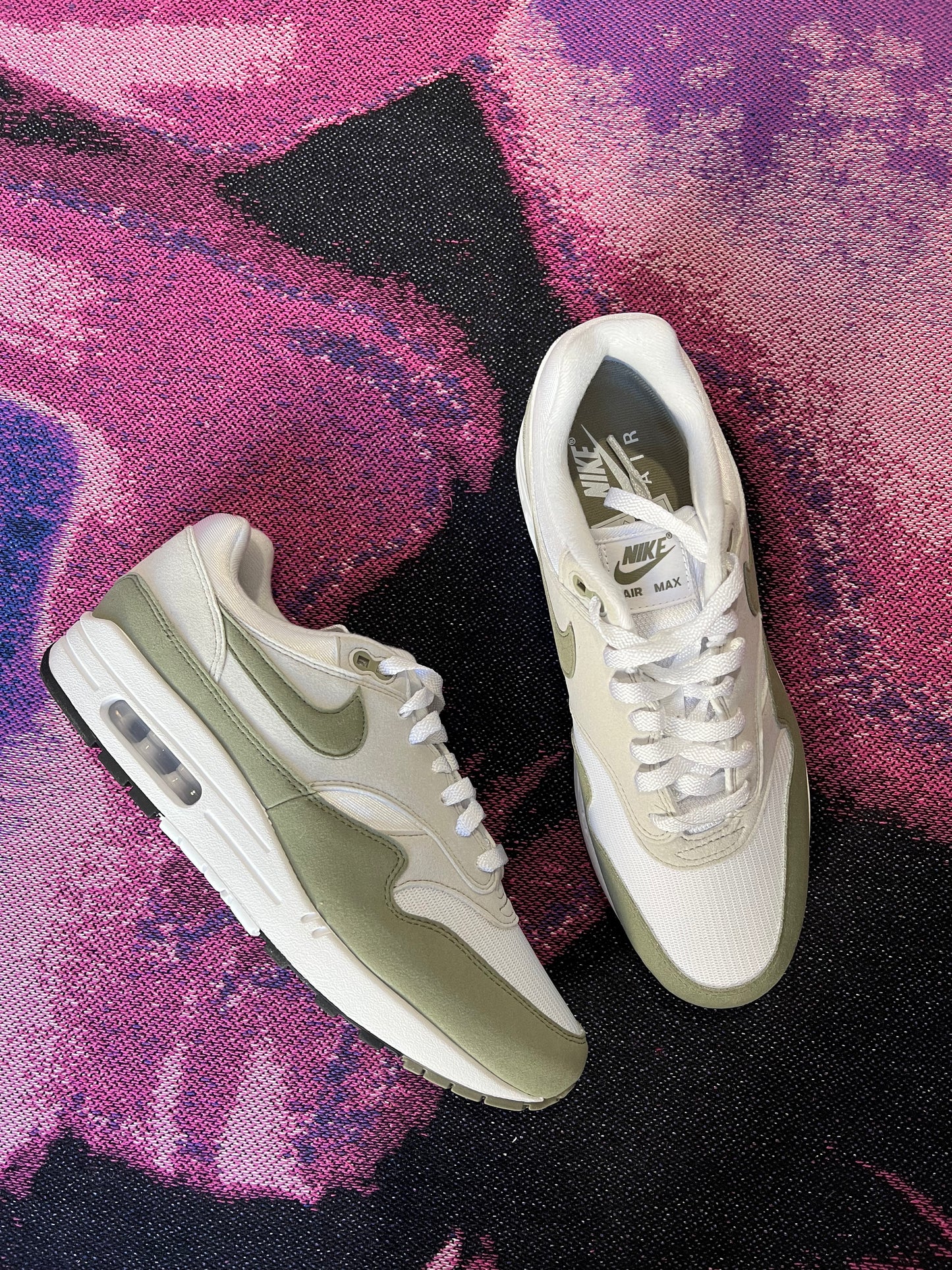 Nike Air Max 1 Green, Beige Shoes