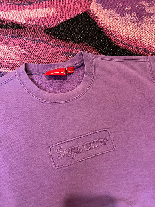 Surpeme Box Logo Crewneck Purple