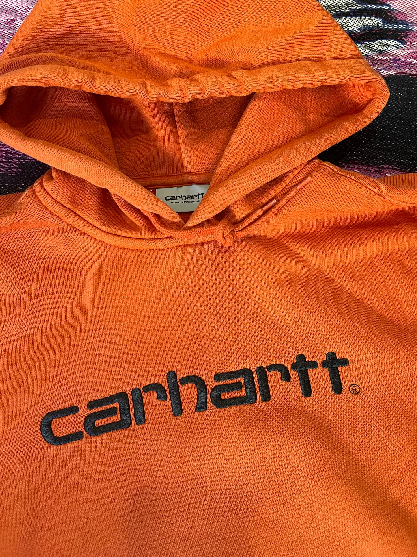 Carhartt WIP Script Logo Hoodie Orange