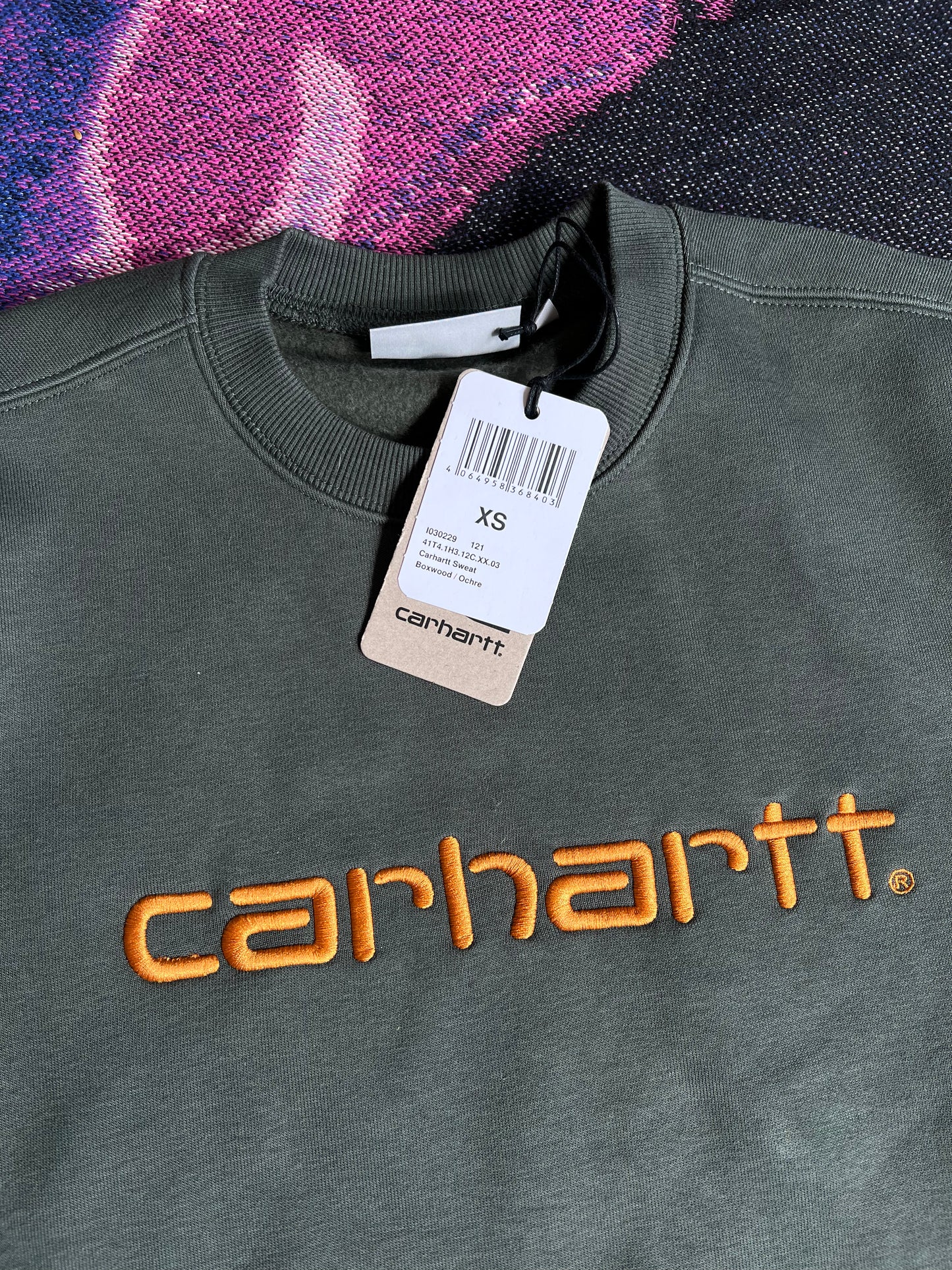 Carhartt WIP Script Logo Crewneck Grey