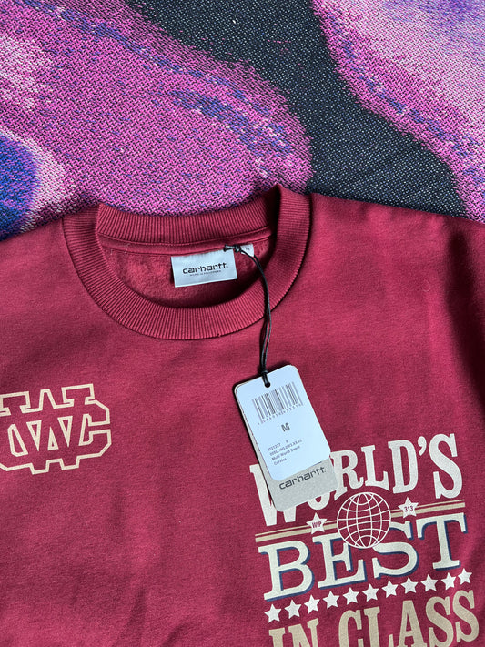 Carhartt WIP Multi World Crewneck Red
