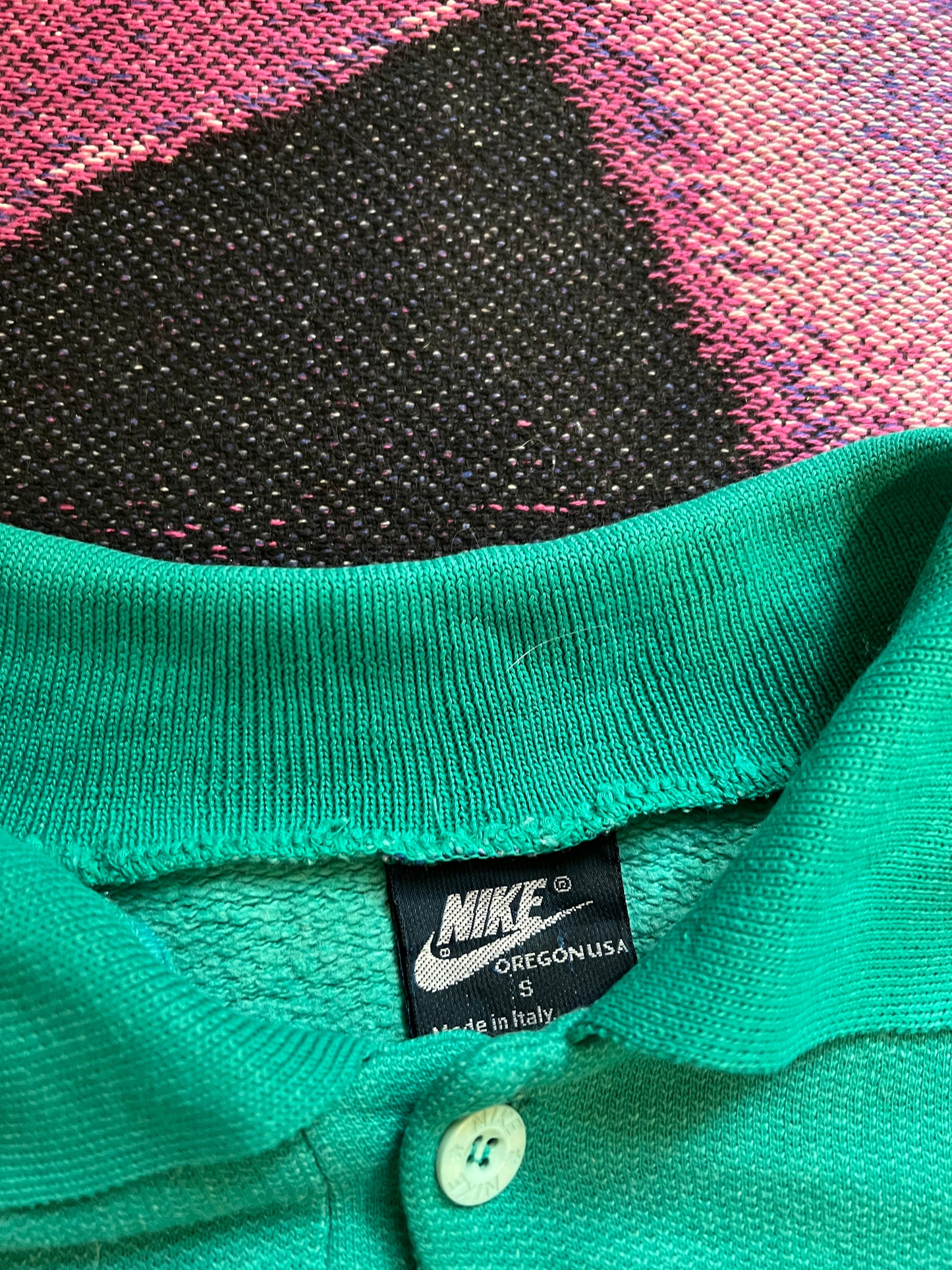 Nike vintage 80s Polo Longsleeve Green