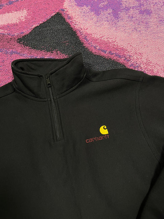 Carhartt 1/4 Zip Up Hoodie Black
