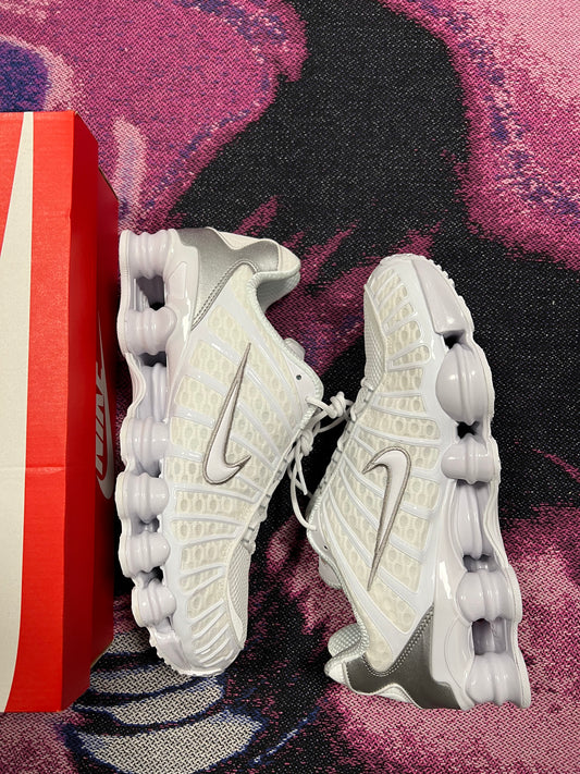 Nike Shox TL White Metallic Silver Max Orange (Women's)