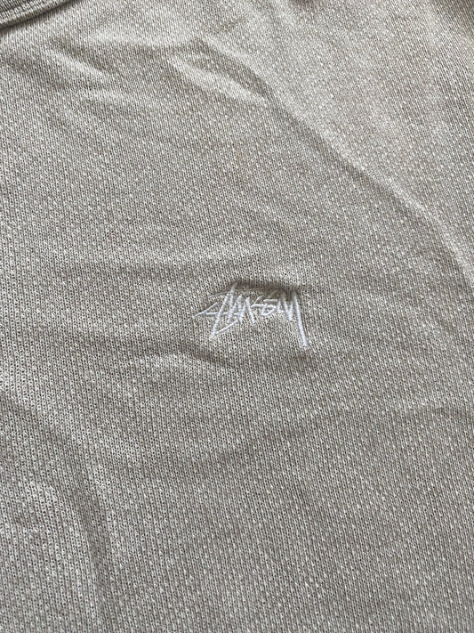 Stussy Small Tag Logo Chest Sweater Grey Heather