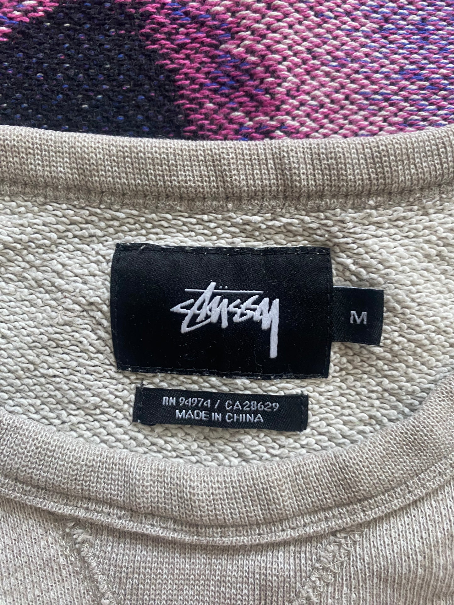 Stussy Small Tag Logo Chest Sweater Grey Heather