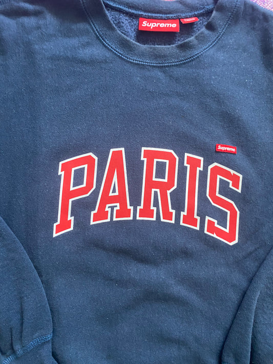 Supreme College Paris Crewneck Blue