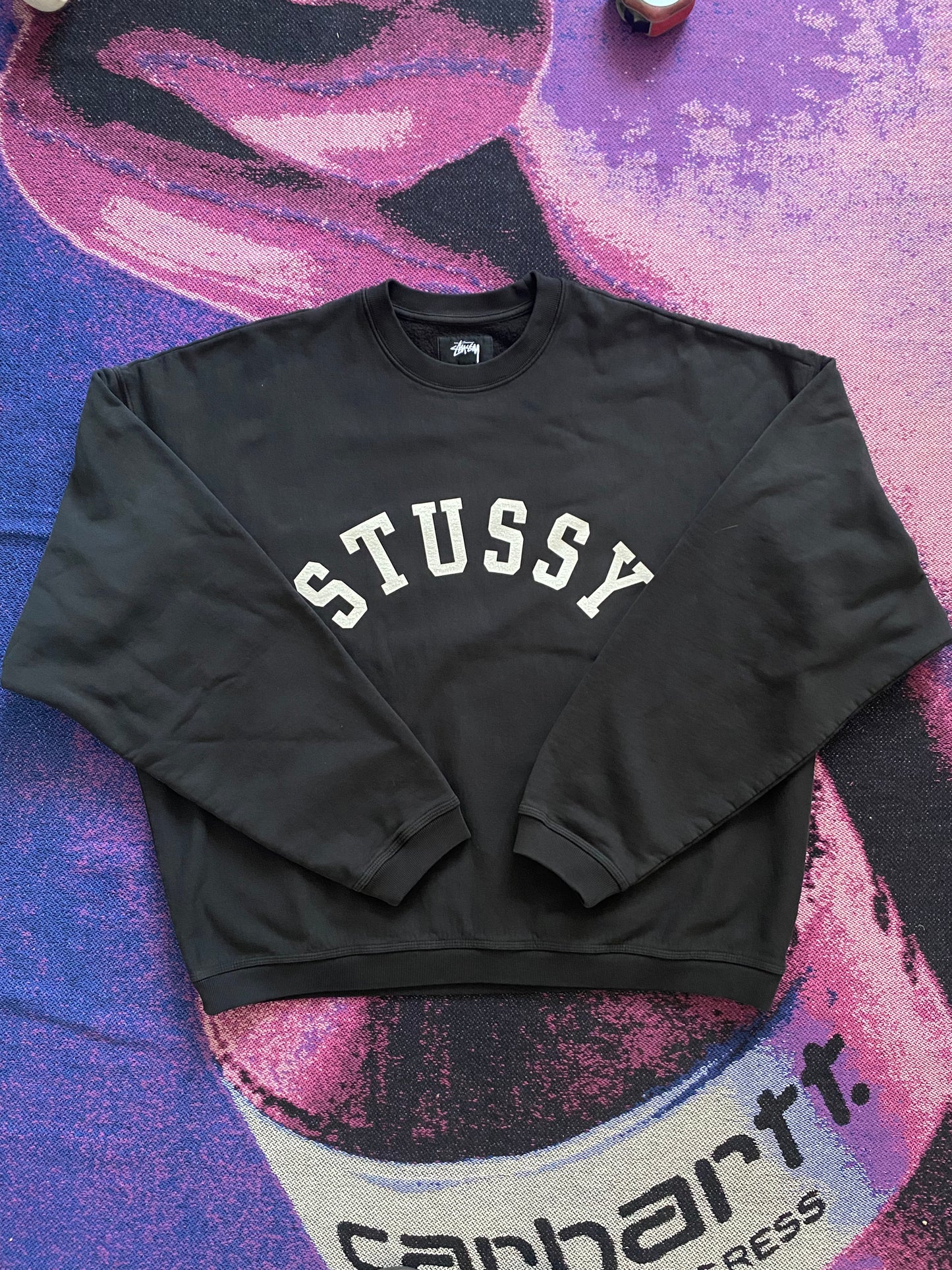 Stussy College Crewneck Black