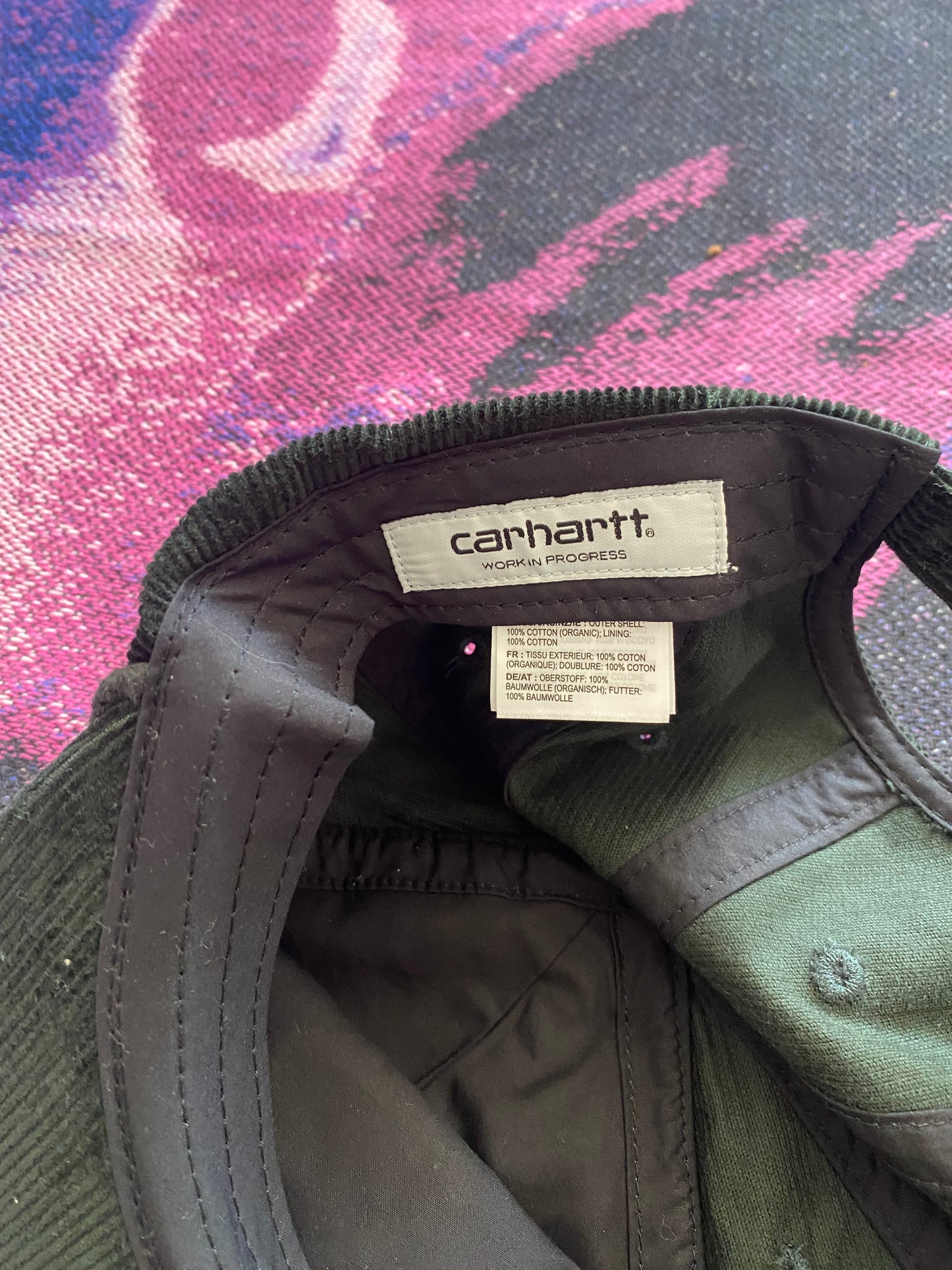 Carhartt WIP Corduroy Snapback Black/Orange