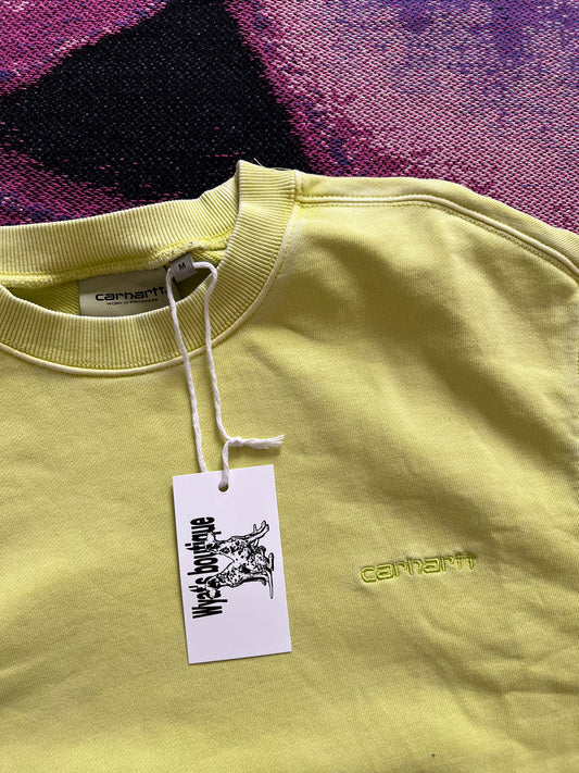 Carhartt WIP Script Logo Small Crewneck Yellow