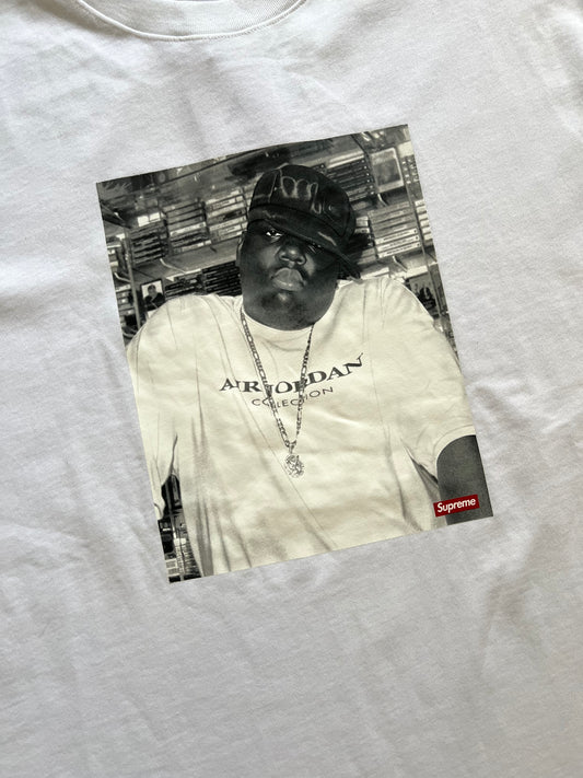 Supreme X Jordan Biggie T-Shirt White