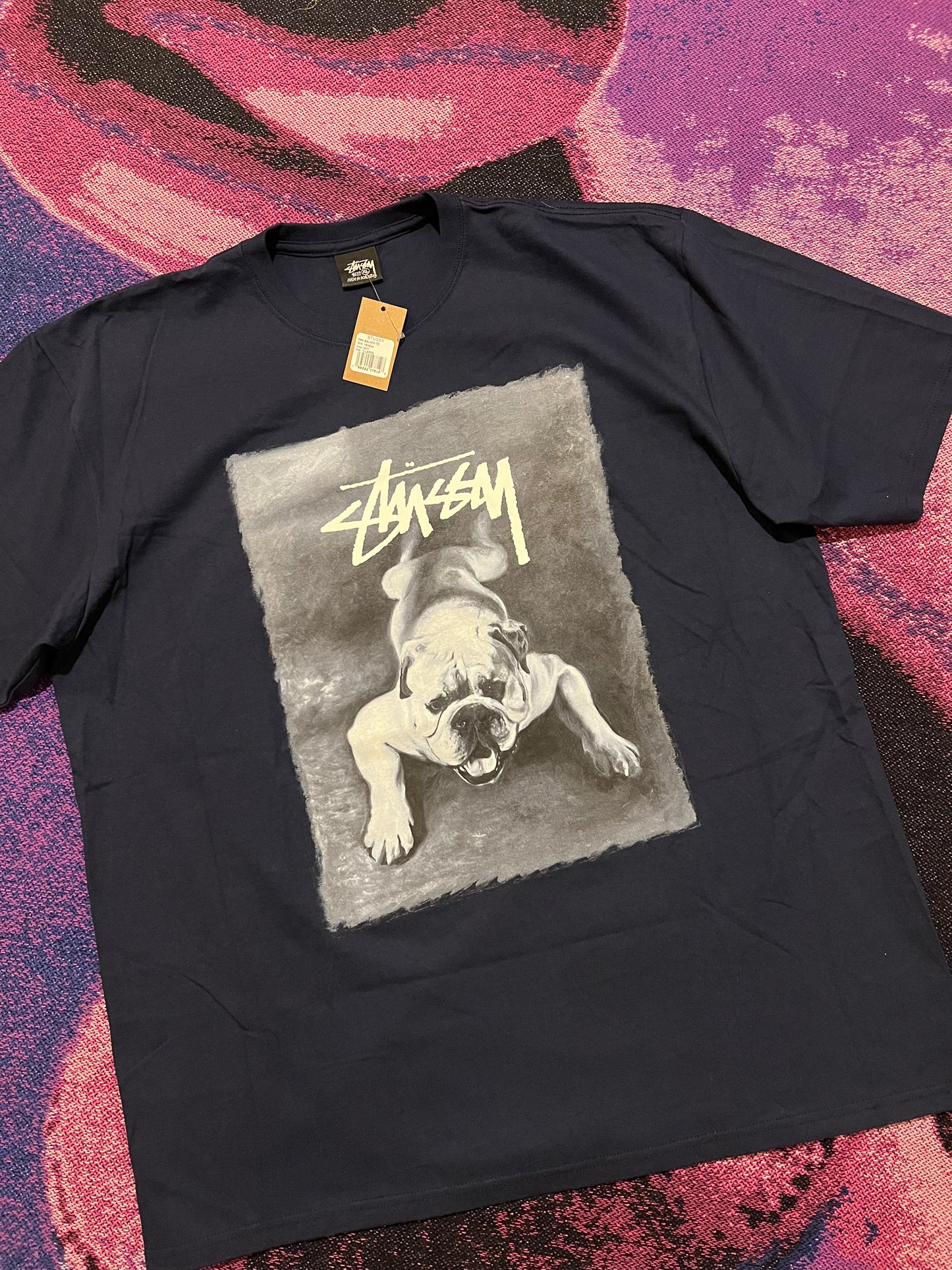 Stussy Bulldog T-Shirt Navy