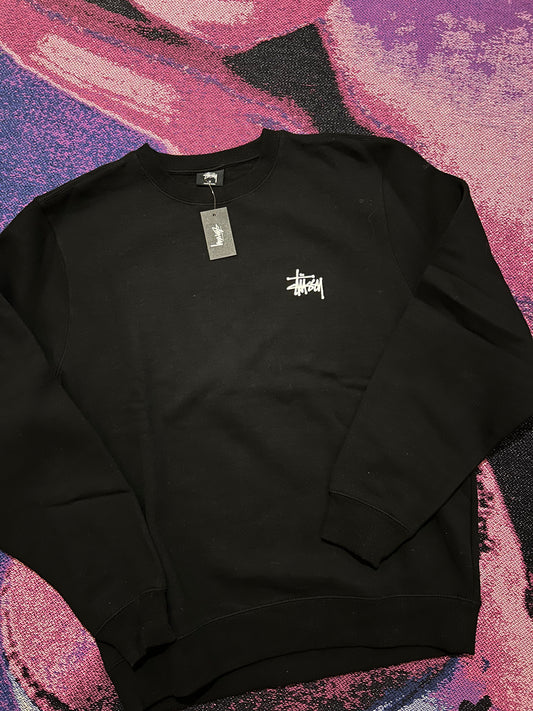 Stussy Basic Logo Crewneck Black