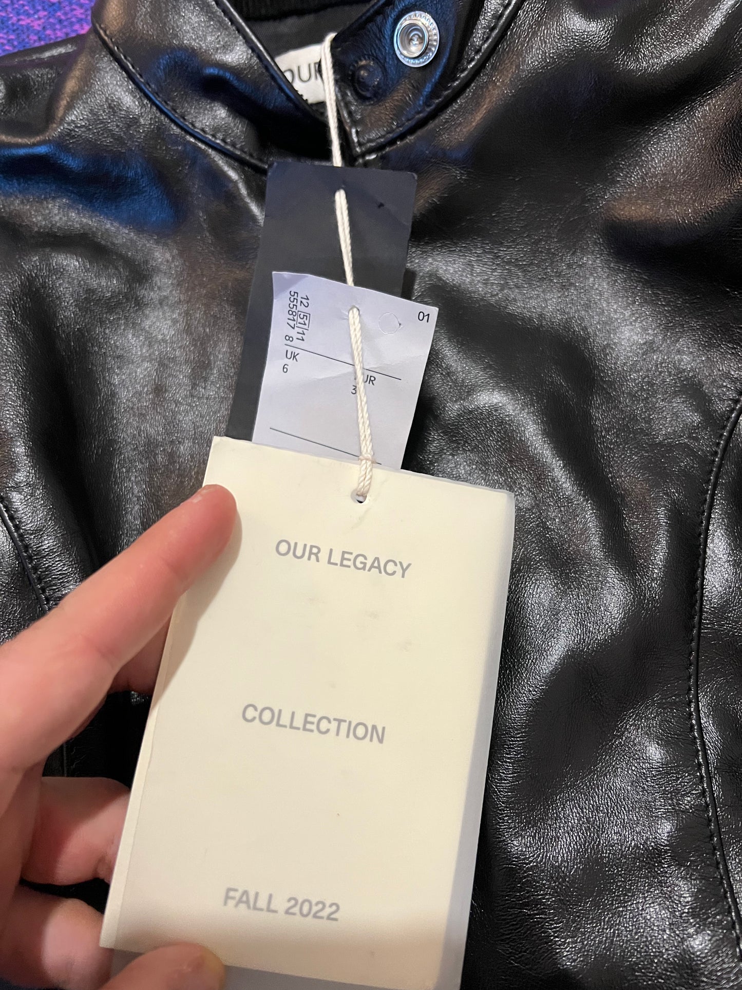 Our Legacy Leather Jacket Black