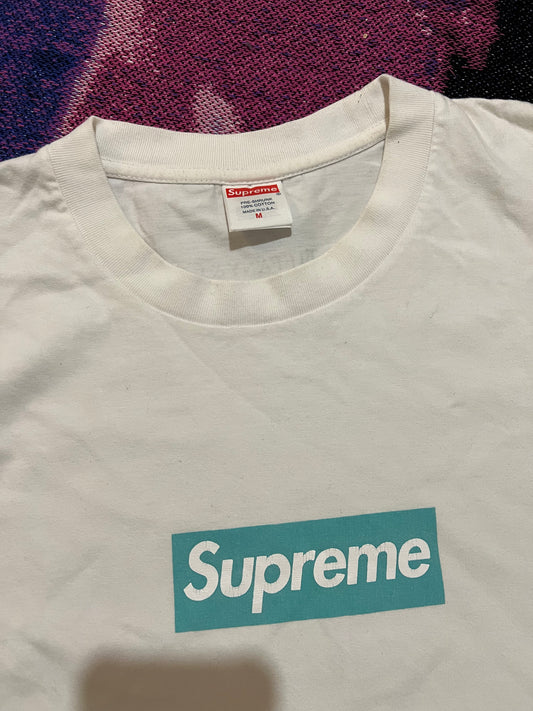 Supreme Tiffany Box Logo T-Shirt White