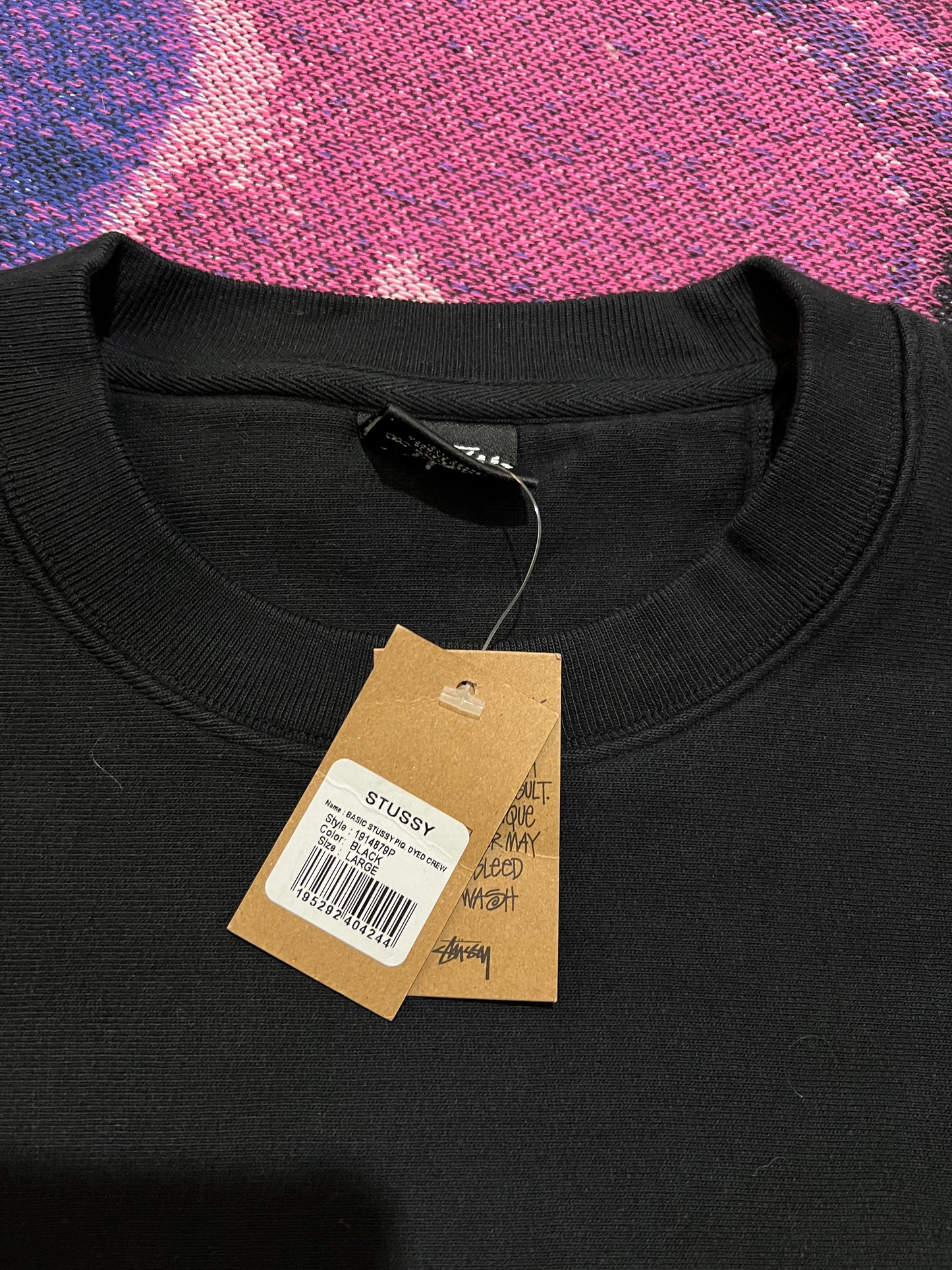 Stussy Basic Logo Crewneck Black