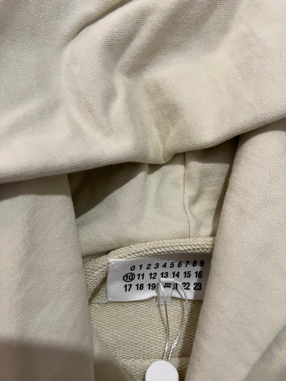 Maison Margiela Upside Down Logo Hoodie Beige