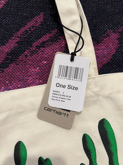 Carhartt WIP Canvas Graphic Goo Print Tote Wax