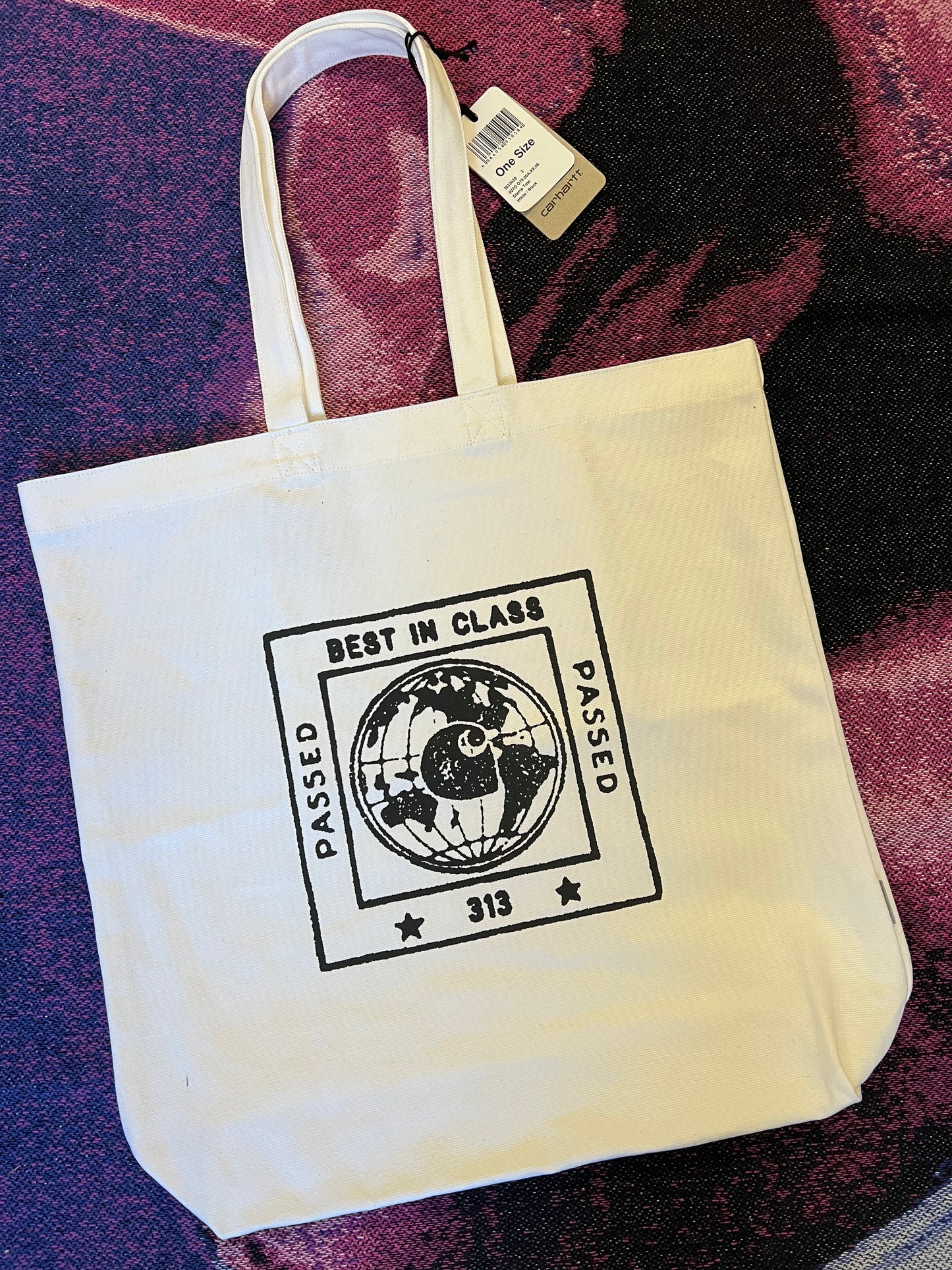 Carhartt WIP Best In Class Print Tote Bag White