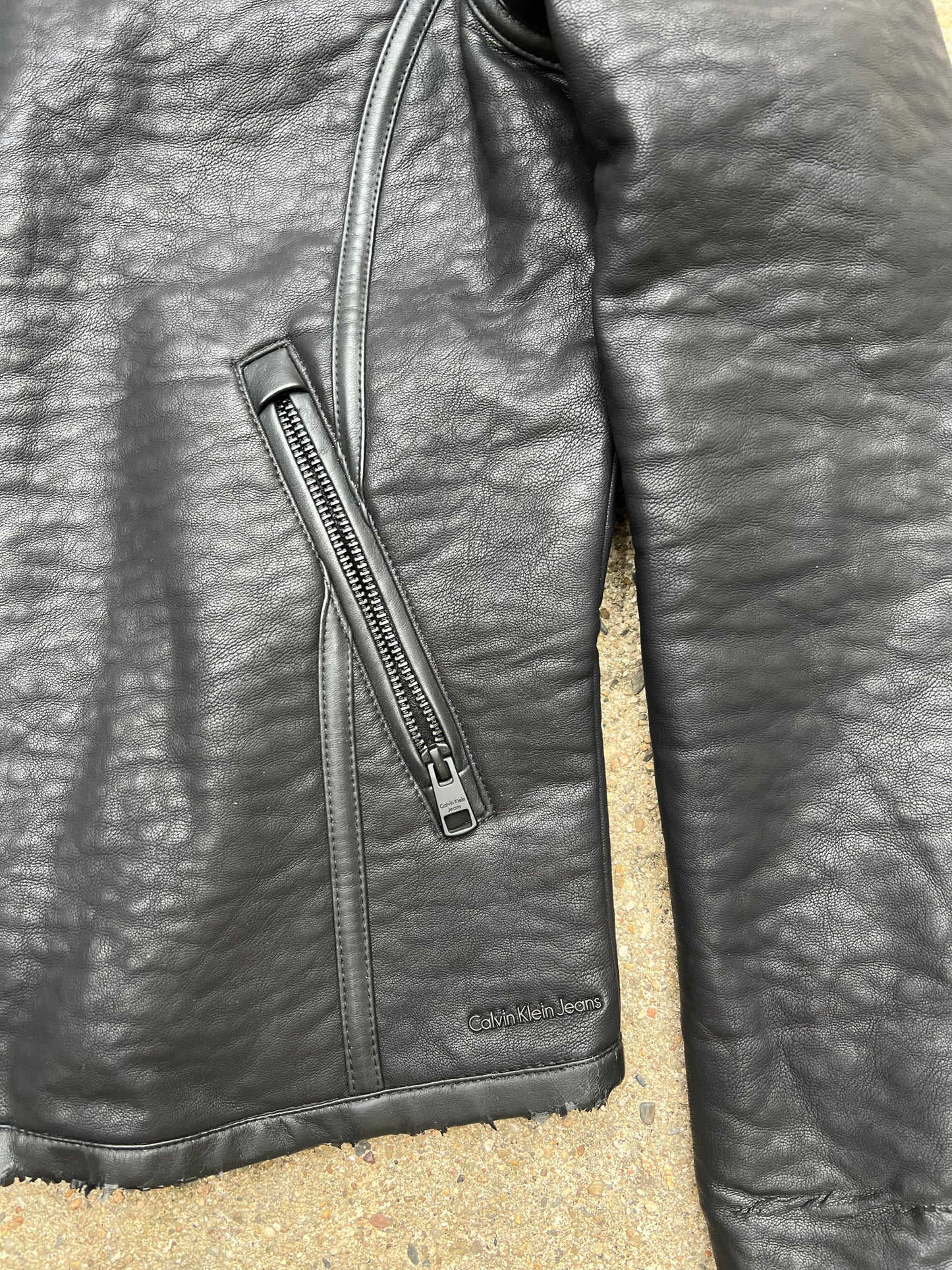 Calvin Klein Jeans Womens Leather Jacket