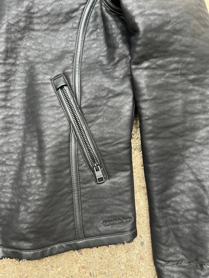 Calvin Klein Jeans Womens Leather Jacket
